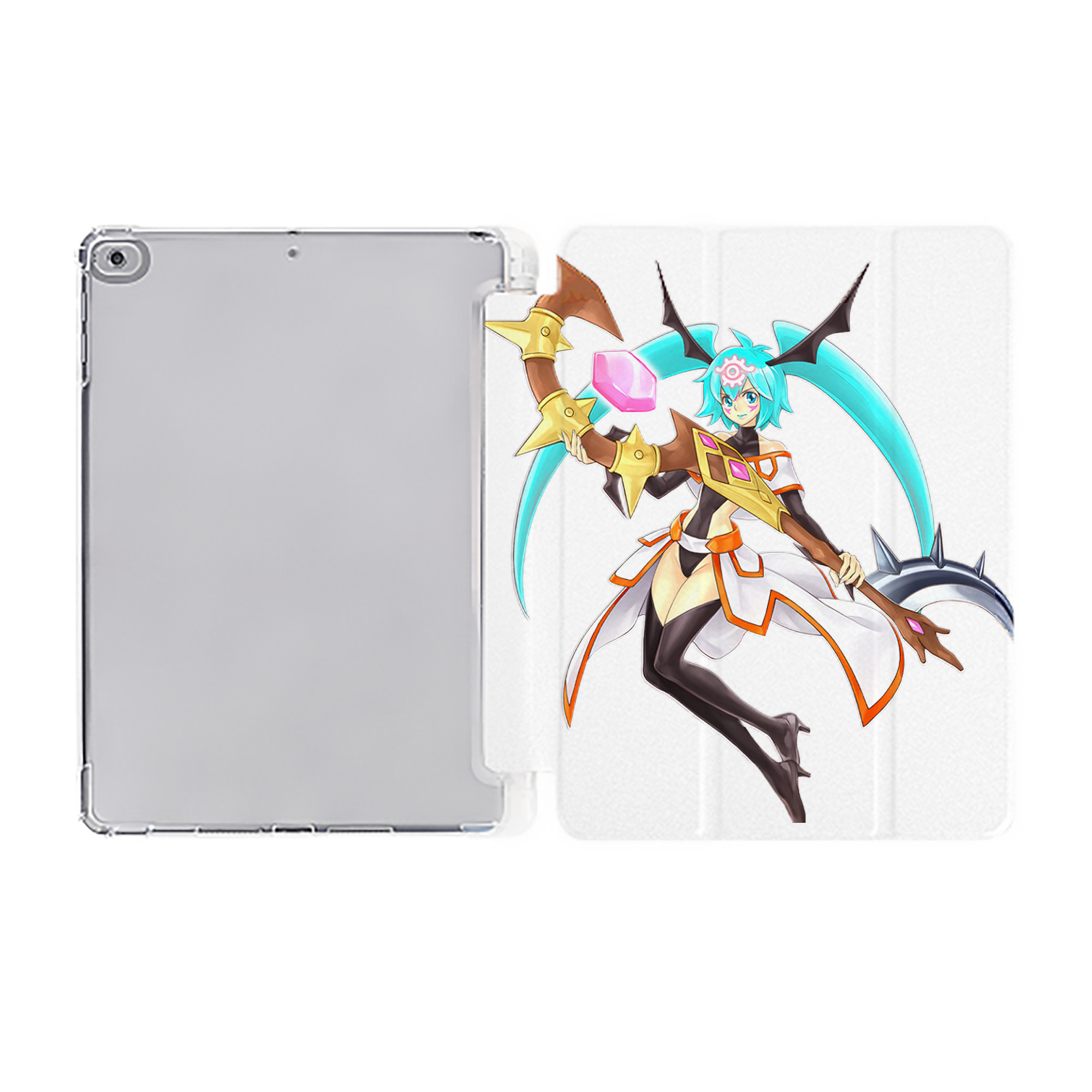 （画像用） 遊☆戯☆王 Yu-Gi-Oh! IPad ケース ペン収納付き 三つ折りスタンド PUレザー×シリコン 対応機種9.5/10.5/10.9インチ